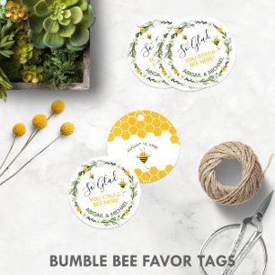 Etiquetas Para Lembrancinhas Bumble Bee "Tão Feliz Que Podias Estar Aqui" 🐝