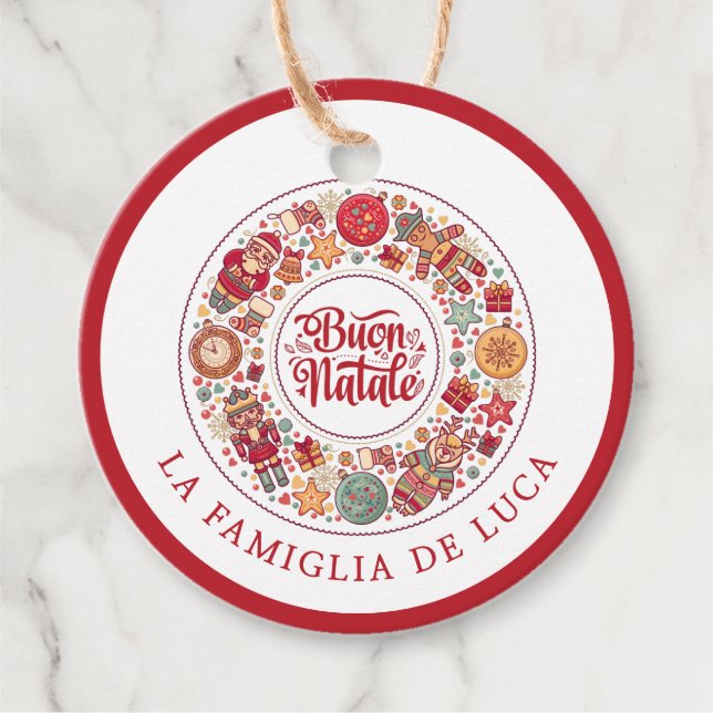 Etiquetas Para Lembrancinhas Buon Natale (Frente)
