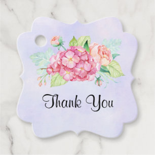 Etiquetas Para Lembrancinhas Buquê De Flor De Aquarela Rosa Elegante Obrigado
