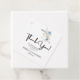 Etiquetas Para Lembrancinhas buquê de flores aquarela azul empoeirado rústico