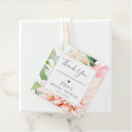 Etiquetas Para Lembrancinhas Buquê Floral Rosa Bege Obrigado
