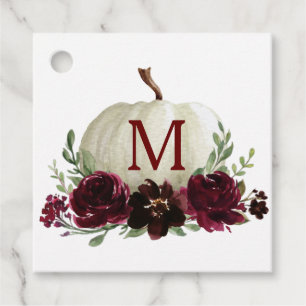 Etiquetas Para Lembrancinhas Burgundy Fall Pumpkin Obrigado Marca Favorita