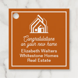 Etiquetas Para Lembrancinhas Burnt Orange Real Estate Company Customized Party