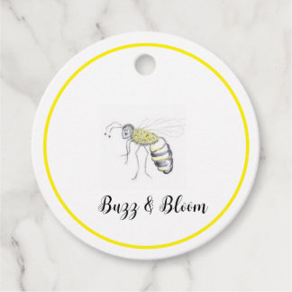 Etiquetas Para Lembrancinhas Buzz e Bloom Gift Tags - design de abelha desenhad