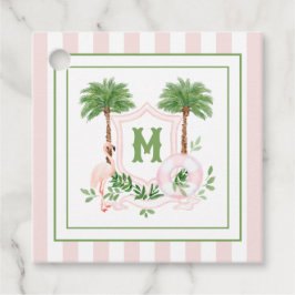 Etiquetas Para Lembrancinhas Cabana Stripes Palm Beach Monogram Crest