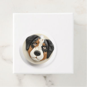 Etiquetas Para Lembrancinhas Cachorro Pastor Australiano Inspirado em 3D