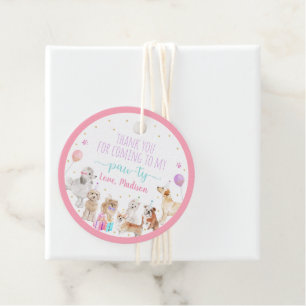 Etiquetas Para Lembrancinhas Cachorro Rosa Rosa Menina-Rosa Pata-Pássaro Aniver