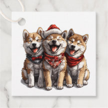 Cães Papais noeis de Shiba Inu de Natal