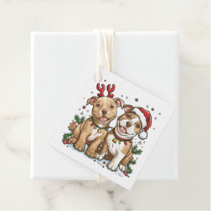 Etiquetas Para Lembrancinhas Cães Touro de Natal