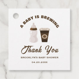 Etiquetas Para Lembrancinhas Café chá de fraldas Um Bebê Está Fazendo Branco Ca