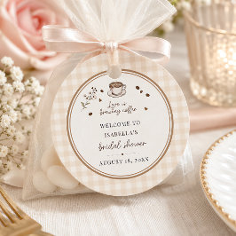 Etiquetas Para Lembrancinhas Café Love Is Brewing Boho Bege Personalizado