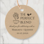 Etiquetas Para Lembrancinhas Café Mistura Perfeita<br><div class="desc">Trendy doodle café e café,  "The Perfect Blend",  etiquetas favoritas. As etiquetas de favoritos de casamento podem ser personalizadas.</div>