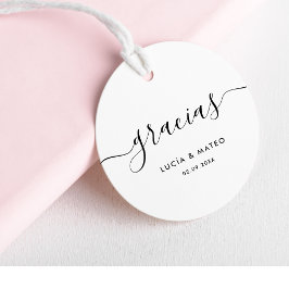 Etiquetas Para Lembrancinhas Caligrafia Espanhola Obrigado Casamento Gracias