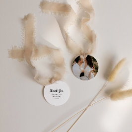Etiquetas Para Lembrancinhas Caligrafia Simples - Foto de Casamento Obrigado