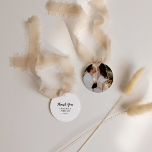 Etiquetas Para Lembrancinhas Caligrafia Simples - Foto de Casamento Obrigado