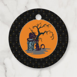 Etiquetas Para Lembrancinhas Camarão Preto Gatos Negros Túbstone Tree Hallowe