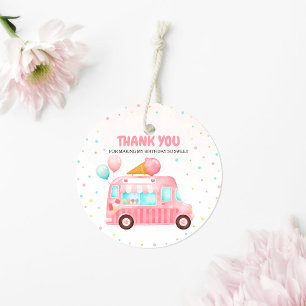 Etiquetas Para Lembrancinhas Caminhão cor-de-Sorvete Aqui está o Aniversário da