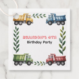 Etiquetas Para Lembrancinhas Caminhões Coloridos 4º. Festa de aniversário Obrig