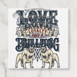 Etiquetas Para Lembrancinhas Camisa de Amor Bulldog Desenho de Citação de Cacho