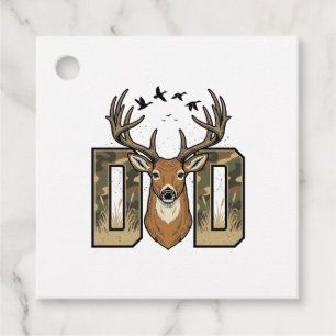 Etiquetas Para Lembrancinhas Camisa de caça ao veado Camo Buck Vector Design_1
