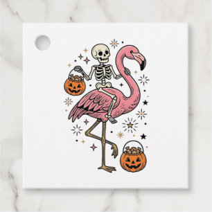 Etiquetas Para Lembrancinhas Camisa de Doce de Halloween de Flamingo Montado em