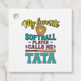 Etiquetas Para Lembrancinhas Camisa do Jogador de Softbol Favorito Me Chama TAT