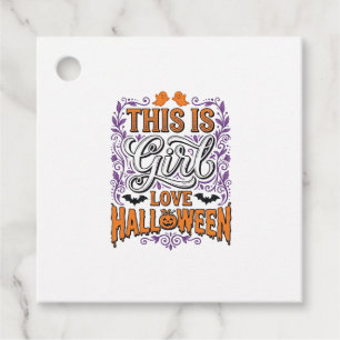 Etiquetas Para Lembrancinhas Camisa Vintage Fofo de Halloween de Amor de Menina