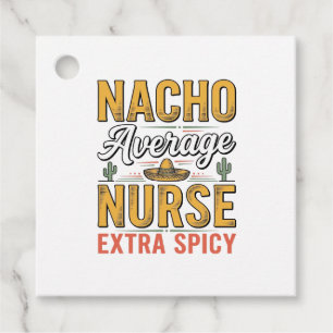 Etiquetas Para Lembrancinhas Camisa Vintage Nacho Average Nurse Extra Spicy Des