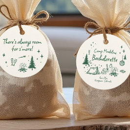 Etiquetas Para Lembrancinhas Camp Bachelorette Camping Mão Desenhada Escrevendo