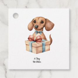Etiquetas Para Lembrancinhas Caneca de Aniversário de Dachshund Fofa Um Pouquin