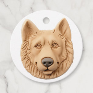 Etiquetas Para Lembrancinhas Cão Pastor Belga 3D Inspirado