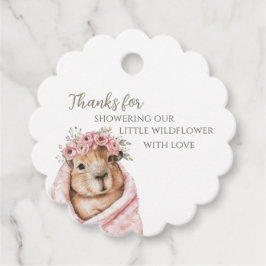 Etiquetas Para Lembrancinhas Capybara Baby Shower • Little Wildflower Gift Tag