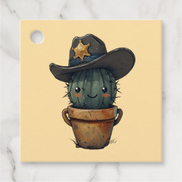 Etiquetas Para Lembrancinhas Caractere Xerife Spike-Cactus