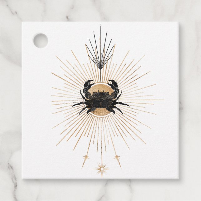 Etiquetas Para Lembrancinhas Caranguejo Cósmico Místico (Frente)