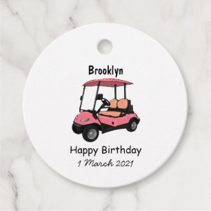Etiquetas Para Lembrancinhas Carrinho de golfe / desenho animado de buggy de go