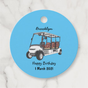 Etiquetas Para Lembrancinhas Carrinho de golfe / desenho animado de buggy de go