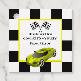 Etiquetas Para Lembrancinhas Carro Race Amarelo | Parte Aniversário de criança