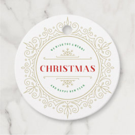 Etiquetas Para Lembrancinhas Cartões de natal de Quadro de Ornamentado Elegante