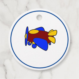 Etiquetas Para Lembrancinhas Cartografia de avião azul-amarelo-esverdeado para