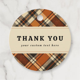 Etiquetas Para Lembrancinhas Casa de Campo Rústica de Outono Plaid Foto Agradec