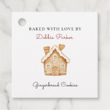 Casa de pão de gengibre de aquarela, cozida com am