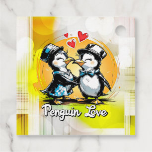 Etiquetas Para Lembrancinhas Casal Pinguim Encantador