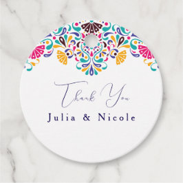 Etiquetas Para Lembrancinhas Casamento Arco-Íris do Estilo Fiesta Mexicano Vibr