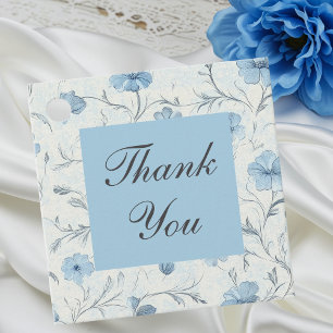 Etiquetas Para Lembrancinhas Casamento Azul Elegante Floral Obrigado Presente