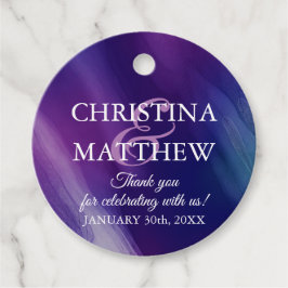 Etiquetas Para Lembrancinhas Casamento Azul Marinho Púrpura de Cor das Águas Mo