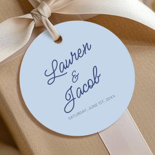 Etiquetas Para Lembrancinhas Casamento Azul Minimalista Moderno