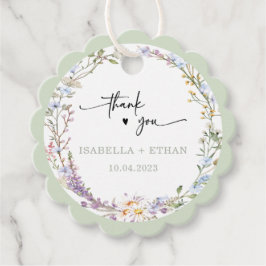 Etiquetas Para Lembrancinhas Casamento Boho de Flores Silvestres Personalizado