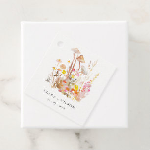 Etiquetas Para Lembrancinhas Casamento Botânico de Chic Wildflower Autumn
