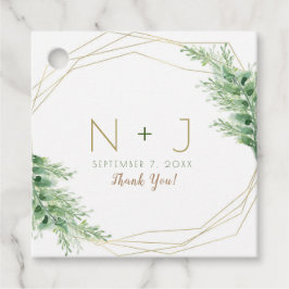 Etiquetas Para Lembrancinhas Casamento Botânico Geométrico Glam Moderno Dourado