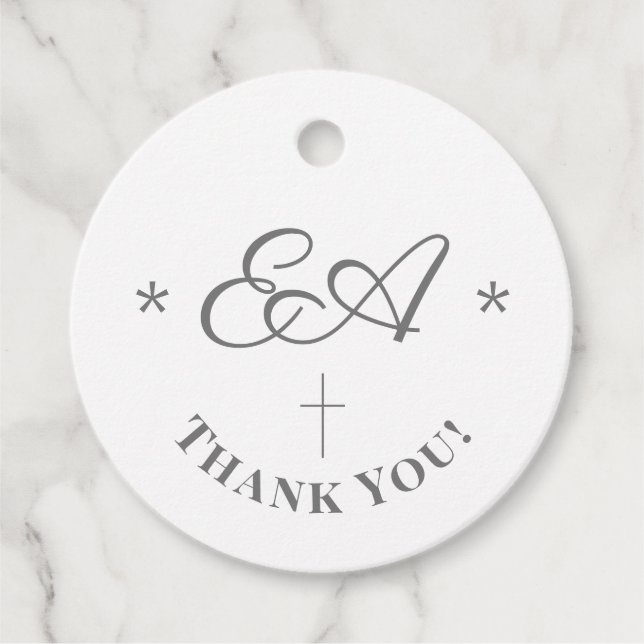 Etiquetas Para Lembrancinhas Casamento Católico Monograma (Frente)